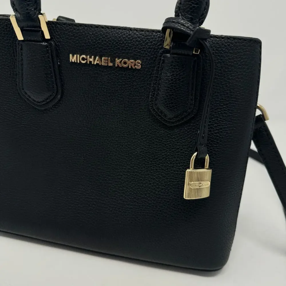 Michael Kors Black Leather‎ Crossbody Purse